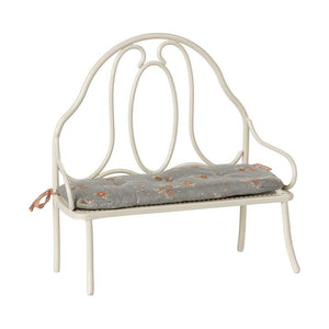Maileg Vintage Bänk - Miniatyr - Råvit 
