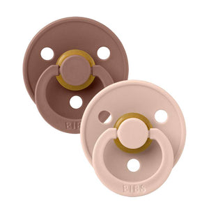 Bibs Anatomisk Colour Napp - 2-Pack - strl. 1 - naturgummi - Blush/Woodchuck 