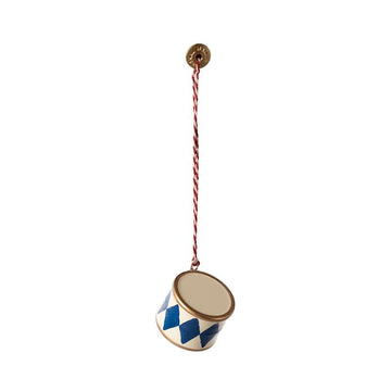 Maileg Julornament i Metall - Trumma - Liten - Mörkblå 