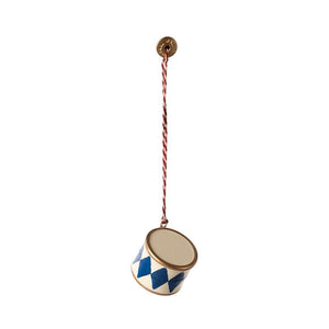 Maileg Julornament i Metall - Trumma - Liten - Mörkblå 