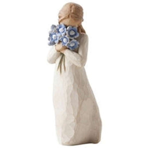 Willow Tree Glöm Mig Inte Figur (flicka med förgätmigej) 