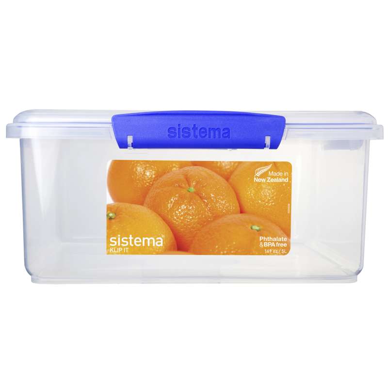 Sistema Matlagring - Klipp Det - Rektangel - 5L - Blå 