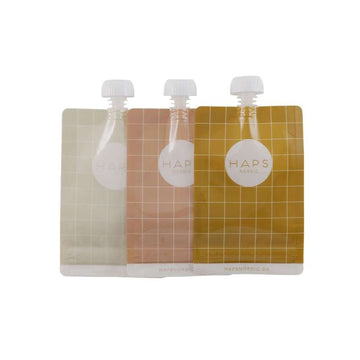 HAPS Nordic Återanvändbara Smoothie Påsar - 3-Pack - Varm Rut 