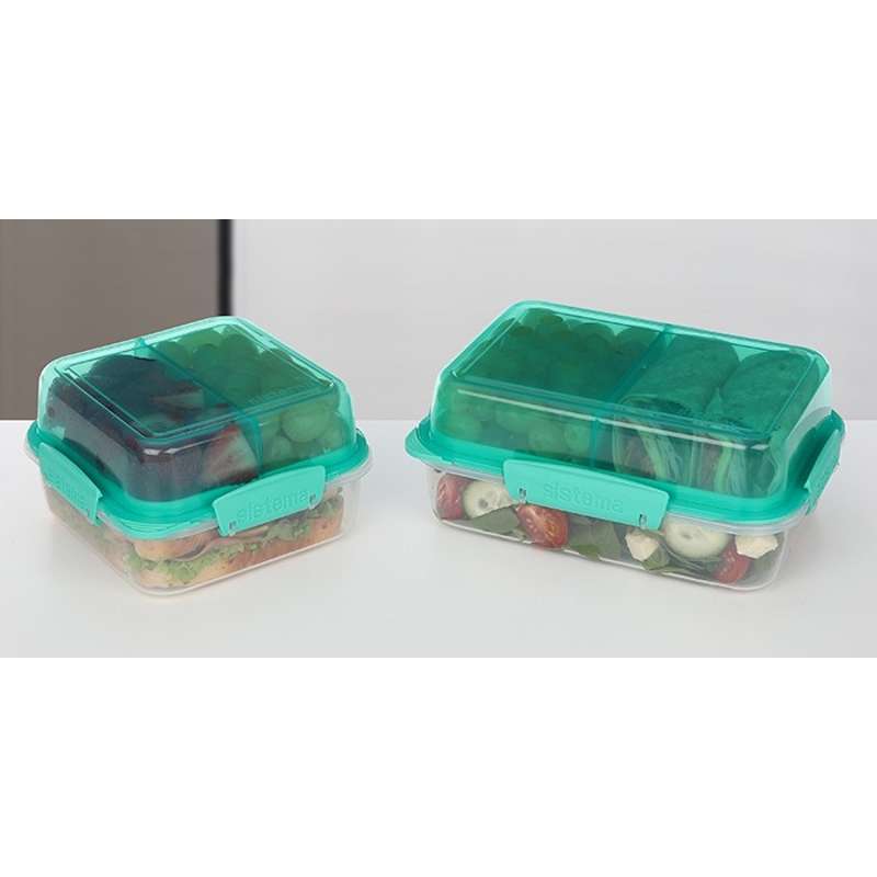 Sistema Matlåda - Lunch Stack To Go Fyrkantig - 1.24L - Mintgrön 