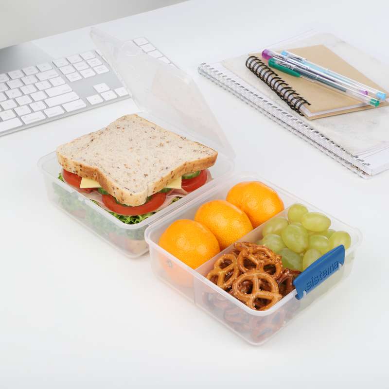 Sistema Matlåda - Lunch Cube To Go - 1.4 L. - Klar/Ocean Blue 