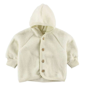 Engel Natur Cardigan/Jacka med huva - Naturlig 