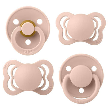 BIBS Try-It Collection - 4 Olika Nappar - strl. 1 - Blush 