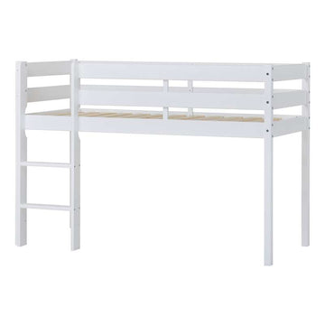 Hoppekids ECO Comfort - Halvhög loftsäng - Fler Storlekar - Vit 