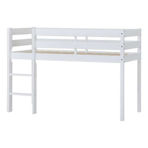 Hoppekids ECO Comfort - Halvhög loftsäng - Fler Storlekar - Vit 