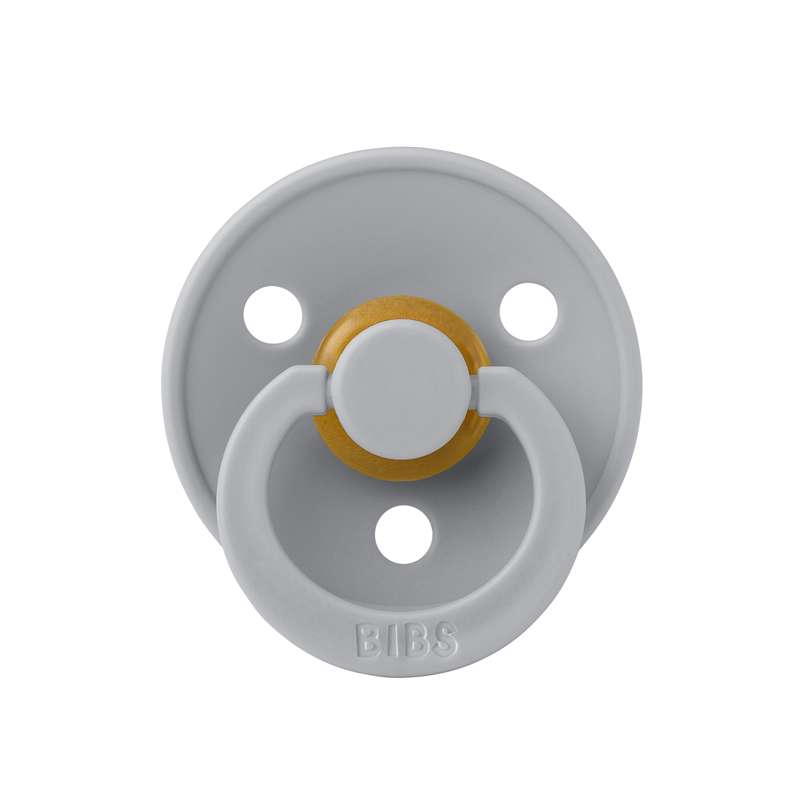 Bibs Rund Colour Napp - 2-Pack - strl. 3 - naturgummi - Moln/Svart 