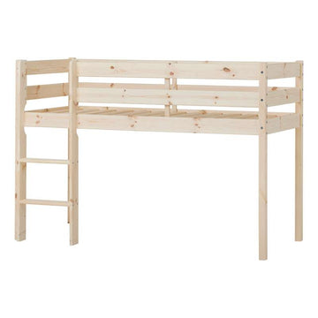 Hoppekids ECO Comfort - Halvhög loftsäng - Fler Storlekar - Naturlig 