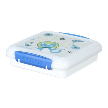 Sistema Sandwich Box Lunch - Matlåda - Barn - 450ml - Space Kitty/White