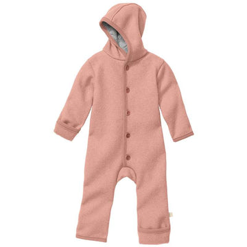 Disana Heldräkt m. Huva - Kokt Ull - Rosa 