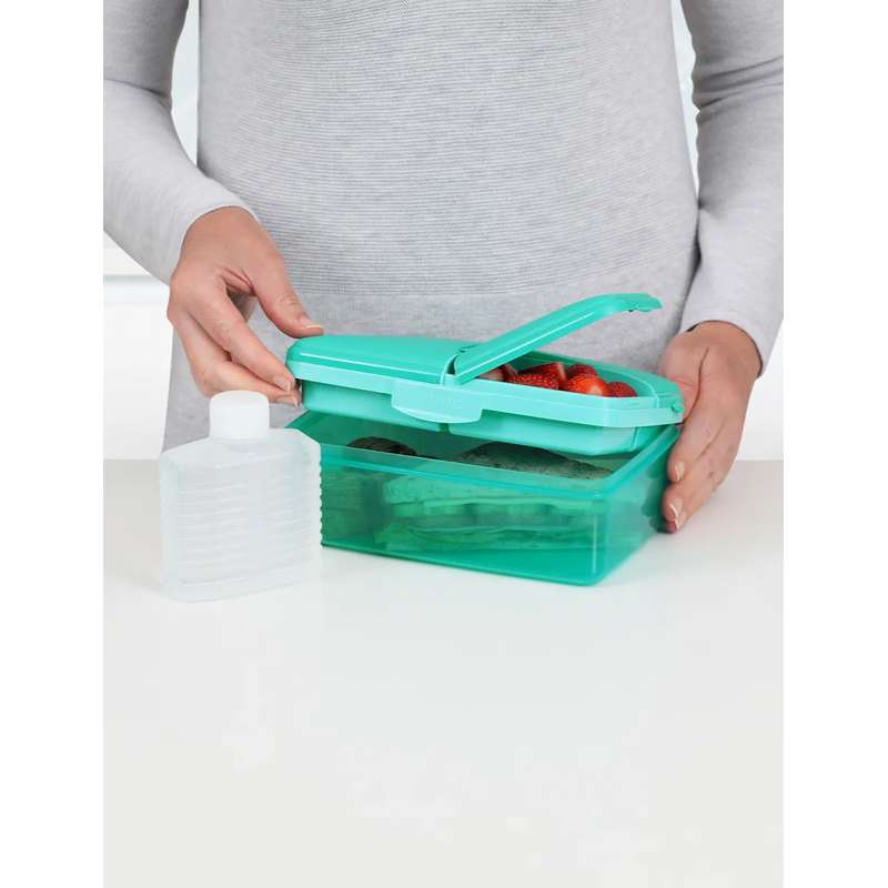 Sistema Matlåda med Drickflaska/Kylelement - Slimline Quaddie - 1.5L - Minty Teal 