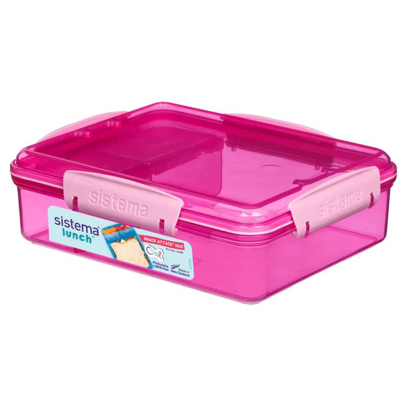 Sistema Matlåda - Snack Attack Duo Lunch - 975ml - Rosa 