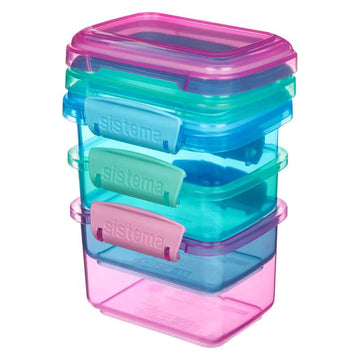 Sistema Snackboxar - Lunchpaket - 3-Pack - 400ml - Ass. Färger 