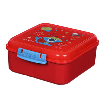 Sistema Bento Cube Lunch - Matlåda med Behållare - Kids - 1.25L - One Eyed Alien/Watermelon