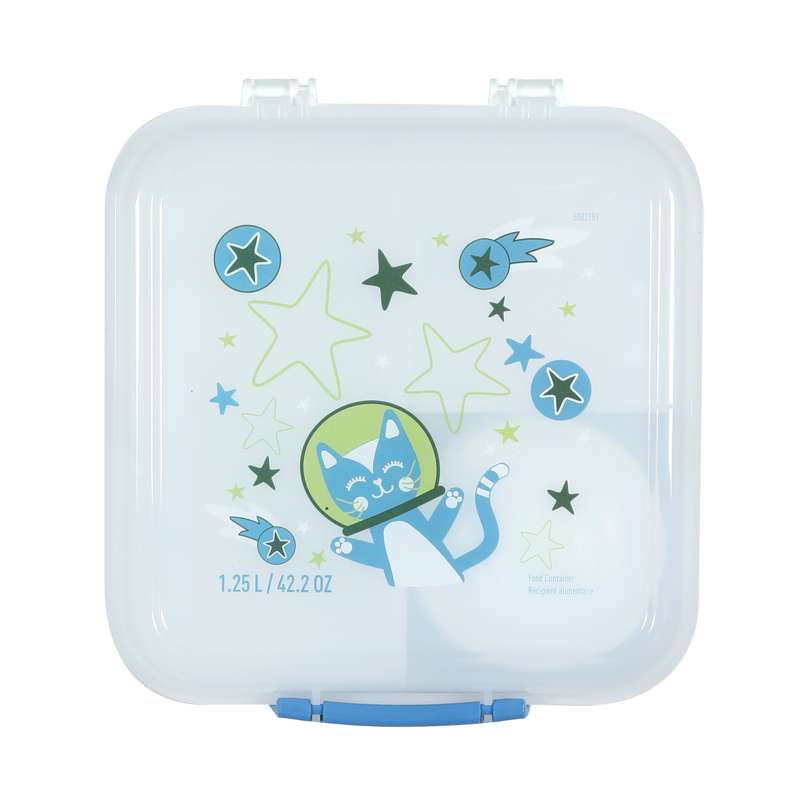 Sistema Bento Cube Lunch - Matlåda med Behållare - Kids - 1.25L - Space Kitty/White