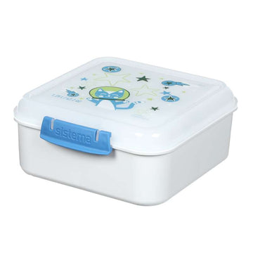 Sistema Bento Cube Lunch - Matlåda med Behållare - Kids - 1.25L - Space Kitty/White