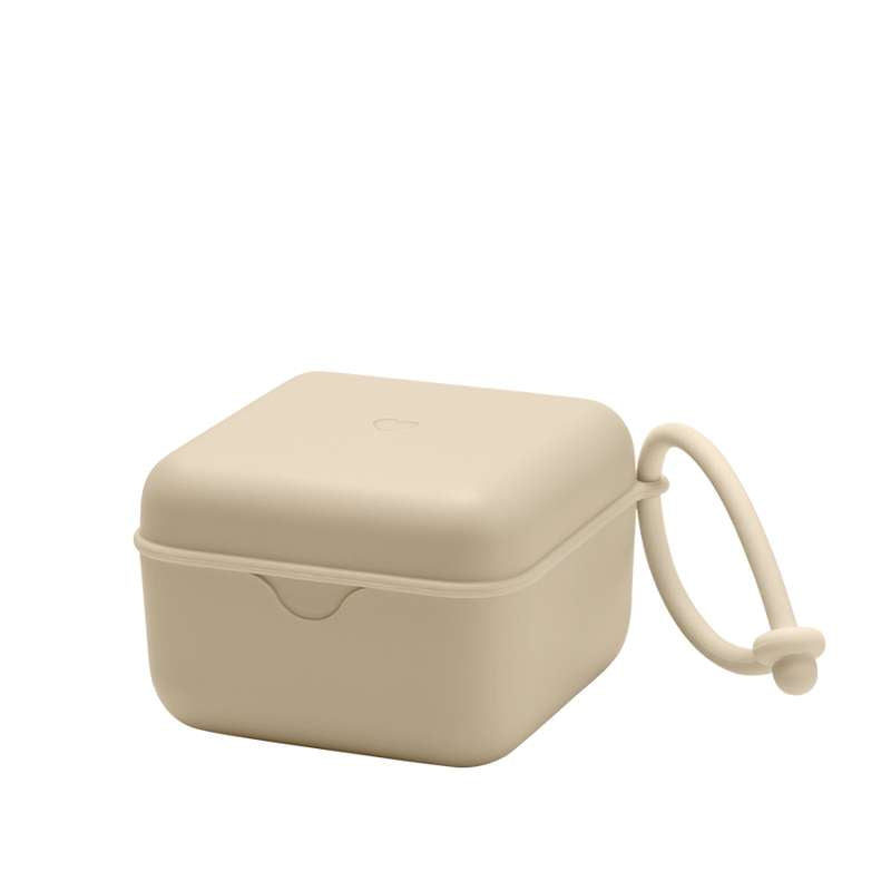 BIBS Tillbehör Nappbox - Suttebox med plats för 3 Nappar - Vanilj 