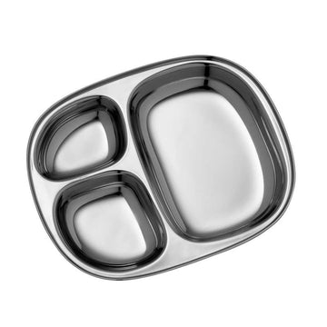 Pulito SteelLunchTray Rumindelad Tallrik - Rostfritt Stål - Medium 