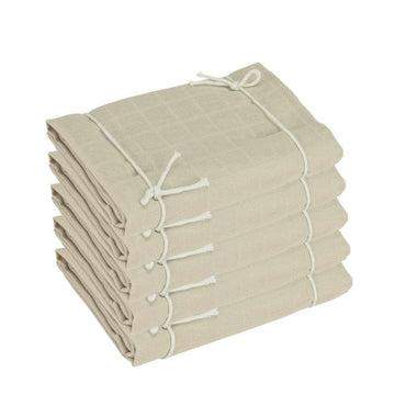 Oh'Naturel Ekologiska Muslinfiltar - 5-pack - Sand