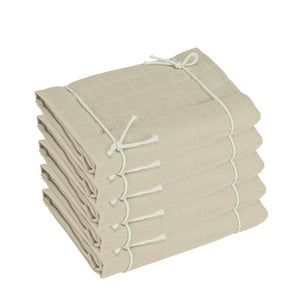 Oh'Naturel Ekologiska Muslinfiltar - 5-pack - Sand