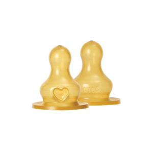 BIBS Bottle - Tillbehör - Dinapp - Naturgummi/Rund - 2-Pack - Slow Flow