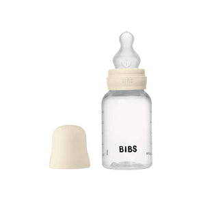 BIBS Bottle - nappflaskset - Plast - Silikon/Slow Flow/Rund - 150ml - Ivory