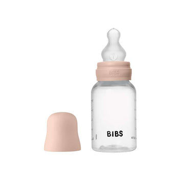 BIBS Bottle - nappflaskset - Plast - Silikon/Slow Flow/Rund - 150ml - Blush