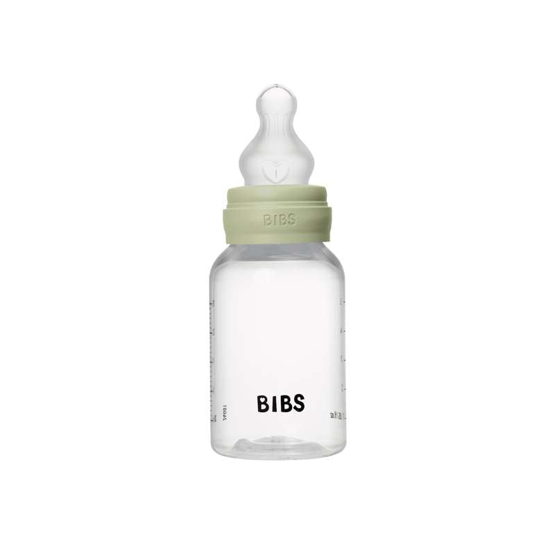 BIBS Bottle - nappflaskset - Plast - Silikon/Slow Flow/Rund - 150ml - Sage