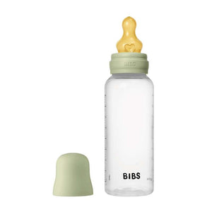 BIBS Bottle - nappflaskset - Plast - Naturgummi/Medium Flow/Rund - 270ml - Sage