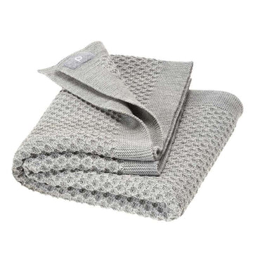Disana Honeycomb Babyfilt - Merinoull - 80x100 cm. - Grey