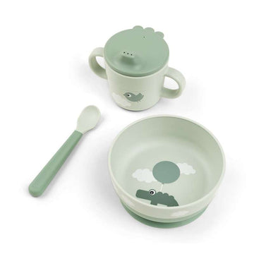 Done By Deer Foodie Första Spiseset - Happy Clouds - Grön 