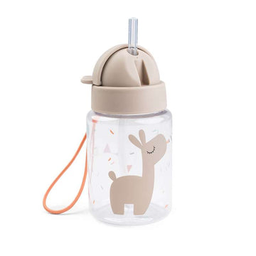 Done by Deer Drickflaska m. Sugrör - 280ml - Celebration - Sand 