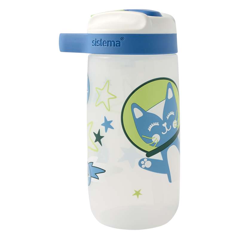 Sistema Easy Sip Bottle - Vattenflaska - Barn - 500ml - Space Kitty/White