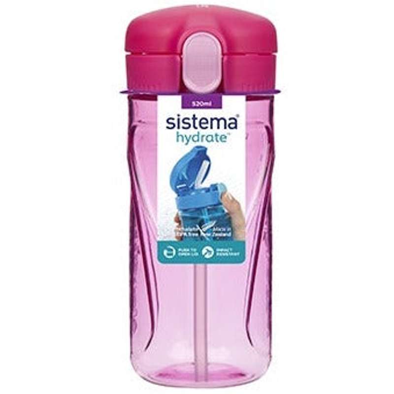 Sistema Drickflaska - Tritan Quick Flip - 520ml - Rosa 