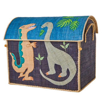 RICE Raffia Förvaringshus - Dinosaurie - Stor 