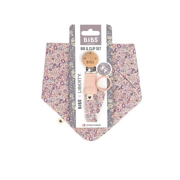 BIBS Tillbehör - Bandana Halsduk och Napparsnöre - Liberty - Eloise/Blush 
