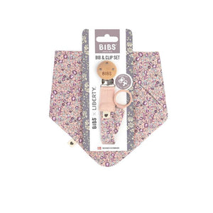BIBS Tillbehör - Bandana Halsduk och Napparsnöre - Liberty - Eloise/Blush 