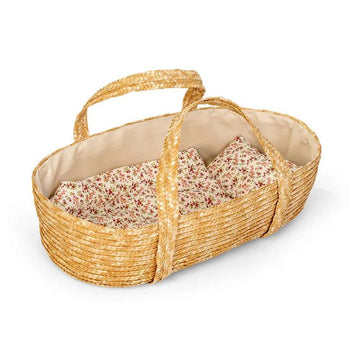 MaMaMeMo Moseskorg m. Sängkläder till Dockor - 50 cm. 