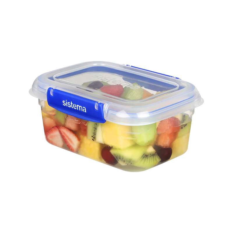 Sistema Matförvaring - Klip It Plus - Rektangel - 3-Pack - 1L - Blå 