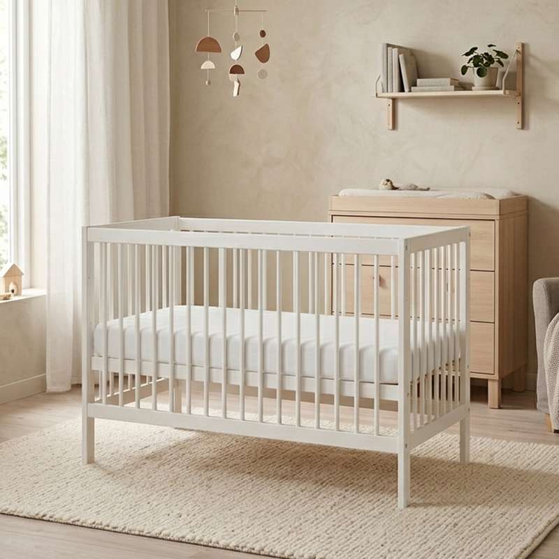 Hoppekids IDA-MARIE Bundle - Spjälsäng m. Linnemadrass