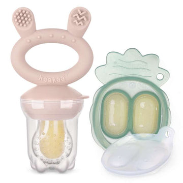 Haakaa Food Feeder - Smaknapp m. Bricka - Blush