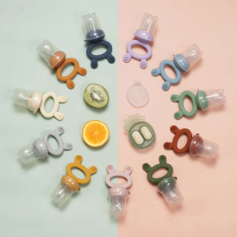 Haakaa Food Feeder - Smaknapp m. Bricka - Blush