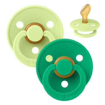 BIBS Anatomisk Colour napp - 2-Pack - strl. 2 - naturgummi - Matcha/Cactus 