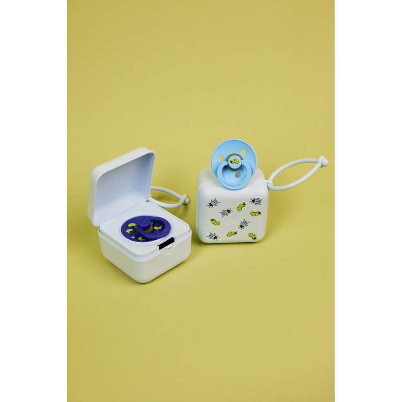 BIBS Accessories - Pacifier Box - Caterpillar Beetle Studio - Baby Blue