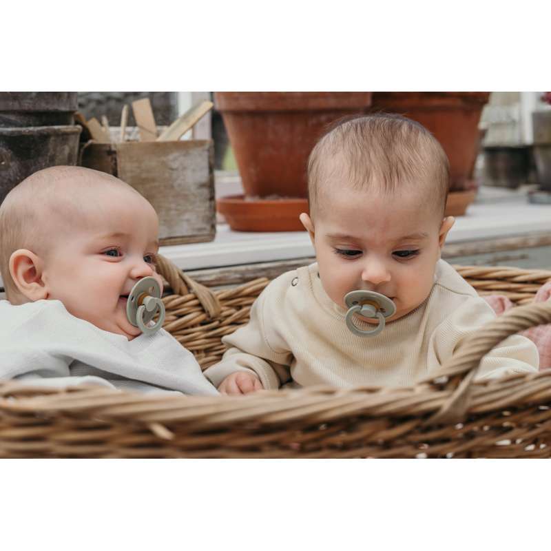Bibs Rund Colour Napp - bundle - 5 st. - strl. 2 - Soft Moss 