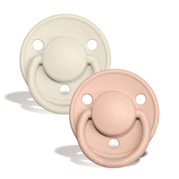 Bibs De Lux Napp - 2-Pack - Onesize - Silikon - Elfenben/Blush 