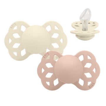 BIBS Anatomisk Infinity Sut - 2-Pack - strl. 2 - Silikon - Ivory/Blush 